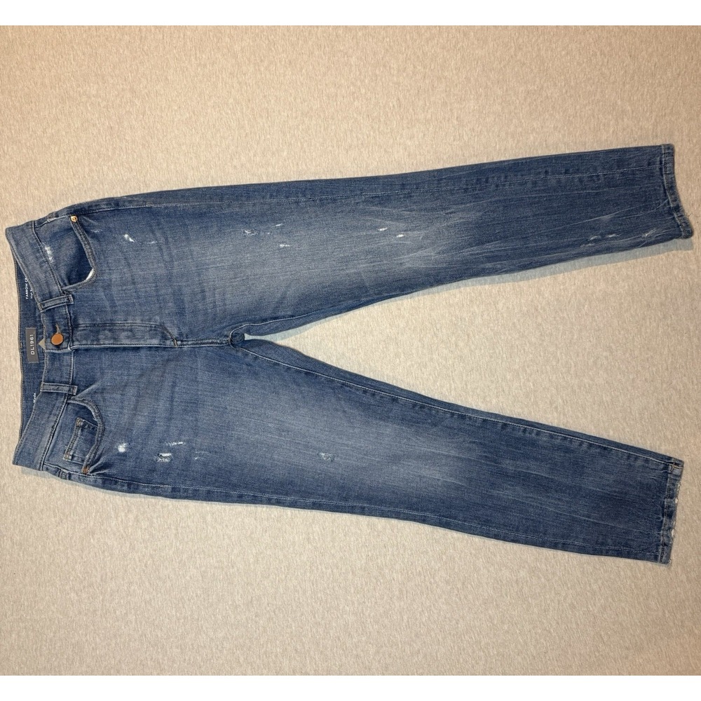 DL1961 Woman's Light Wash Blue Jean Size 26 Farrow Cropped High Rise Skinny